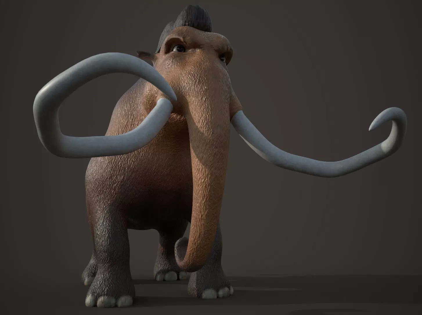 Cartoon Mammoth Character 3D model_0