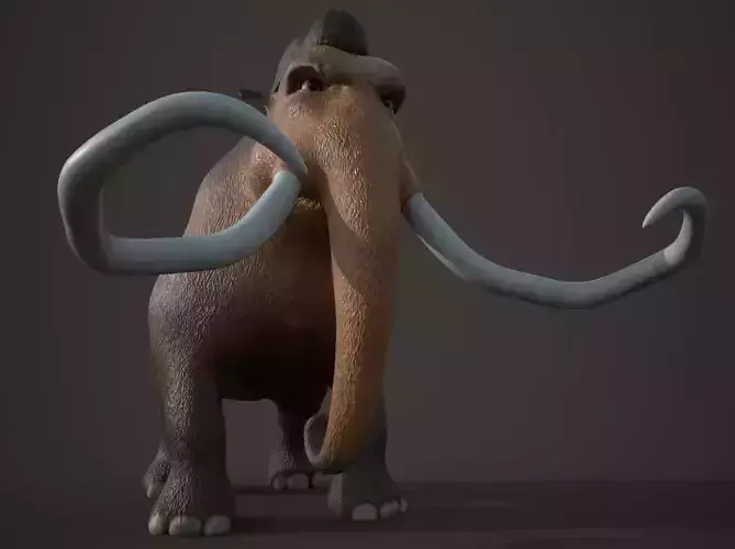 Cartoon Mammoth Character