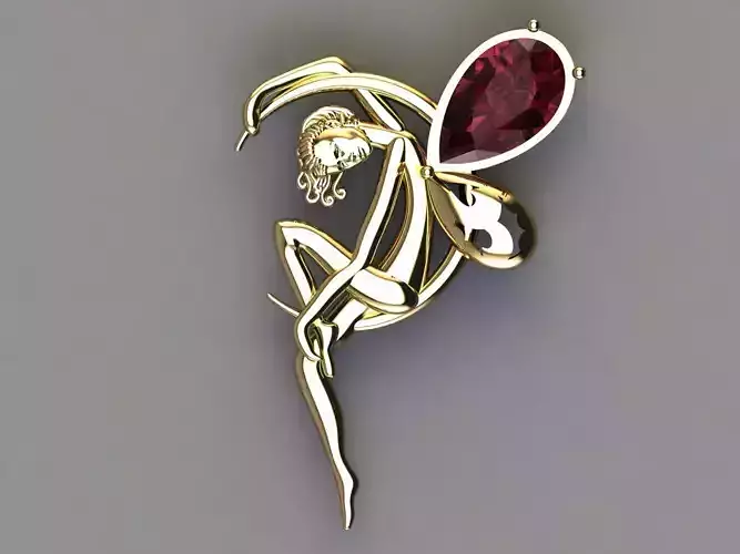 Angel pendant 01 3D print model