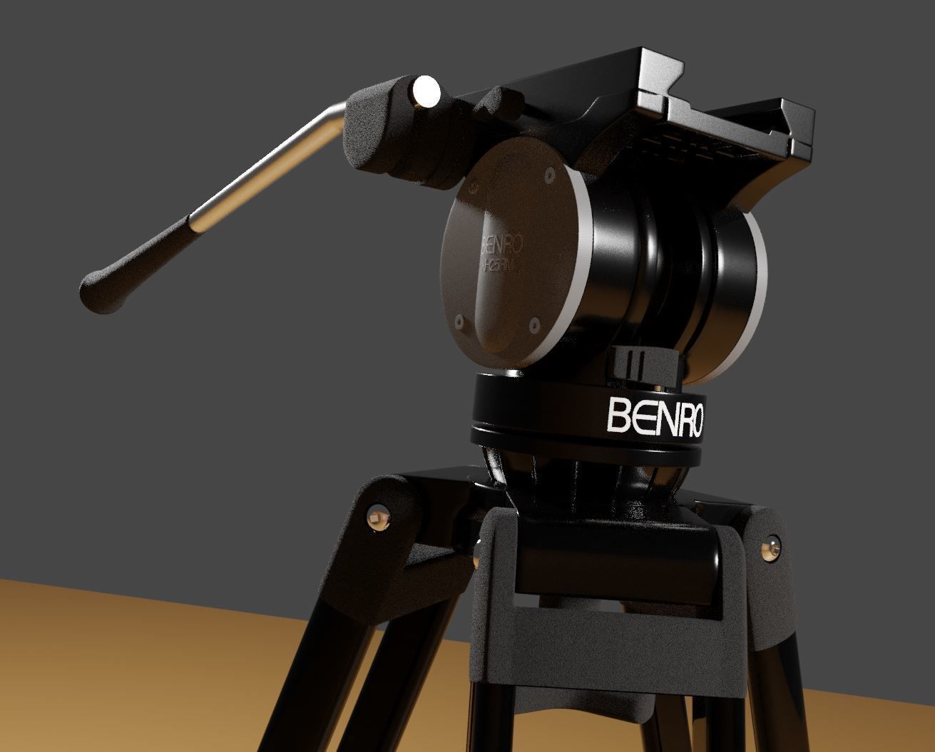 BENRO KH25RM Video Tripod  3D model_2