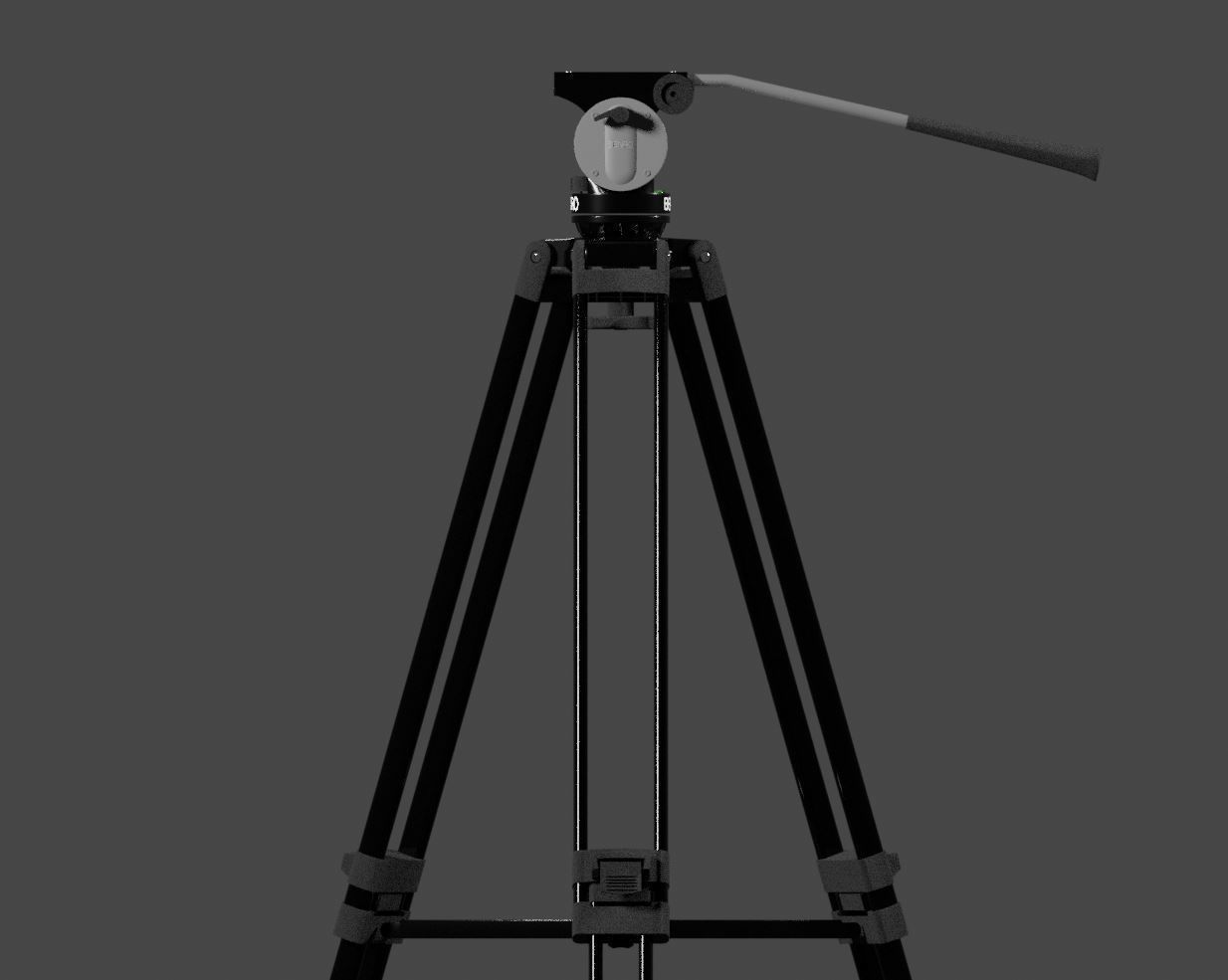 BENRO KH25RM Video Tripod  3D model_4