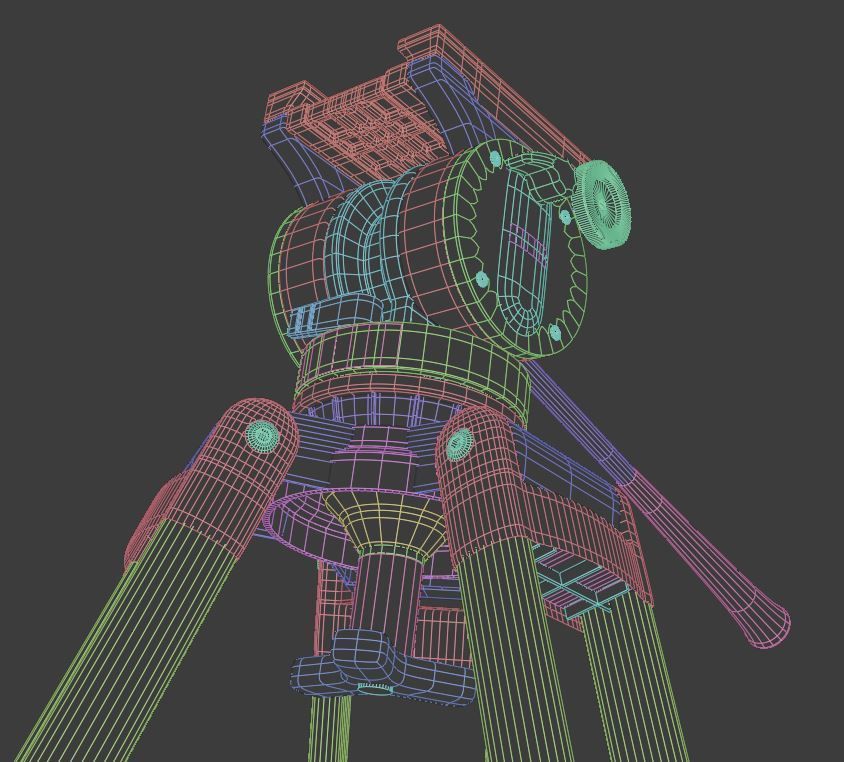 BENRO KH25RM Video Tripod  3D model_10