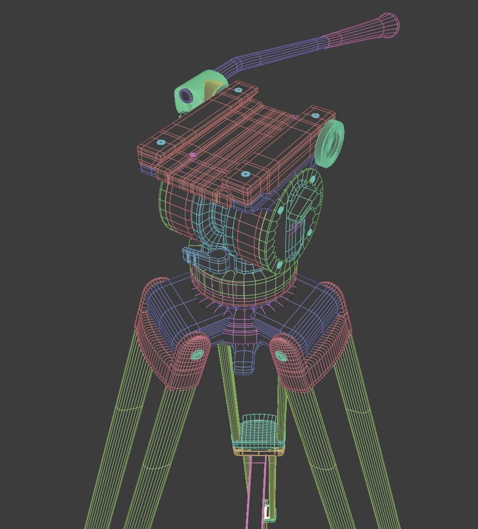 BENRO KH25RM Video Tripod  3D model_12