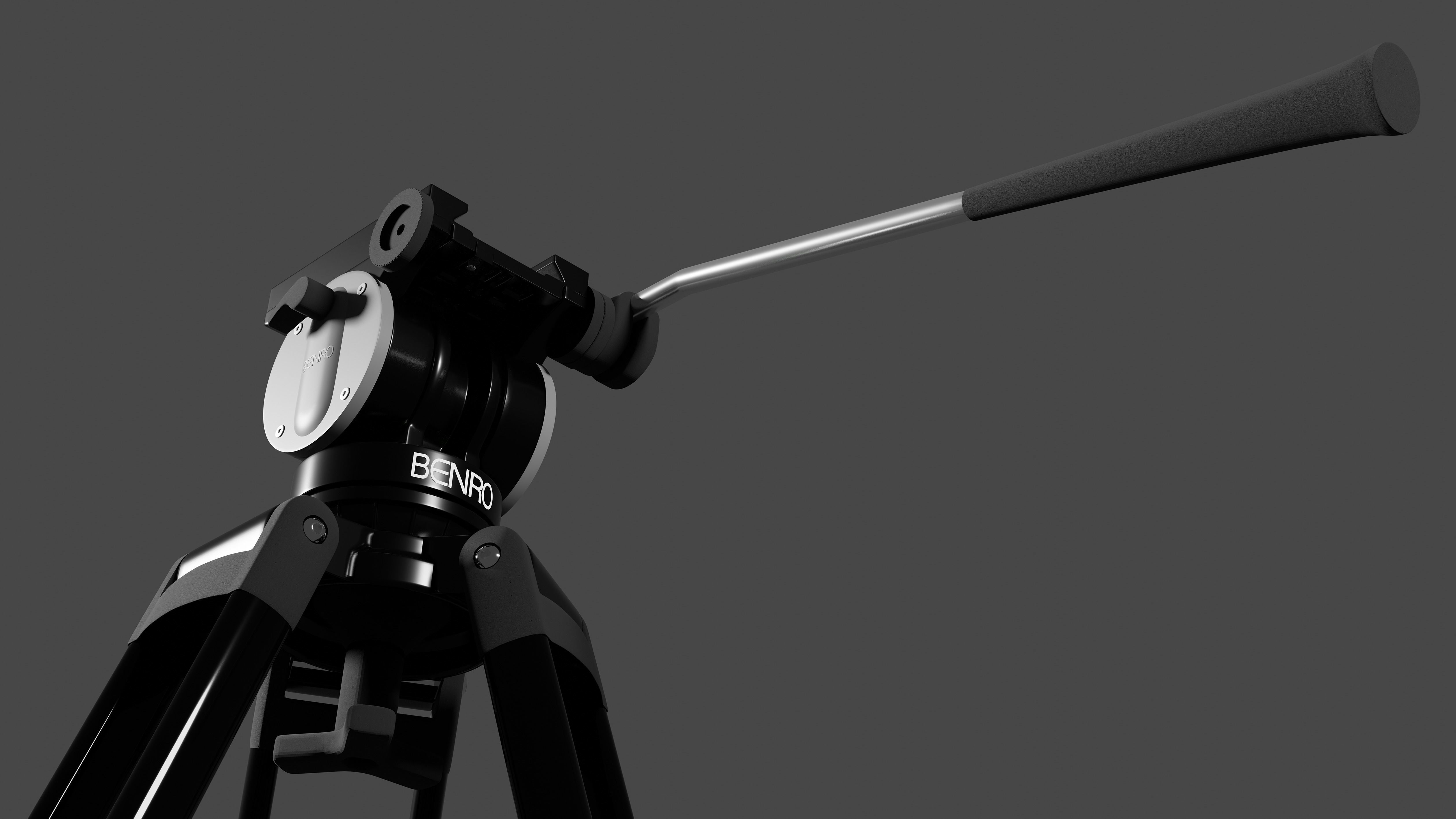 BENRO KH25RM Video Tripod  3D model_3