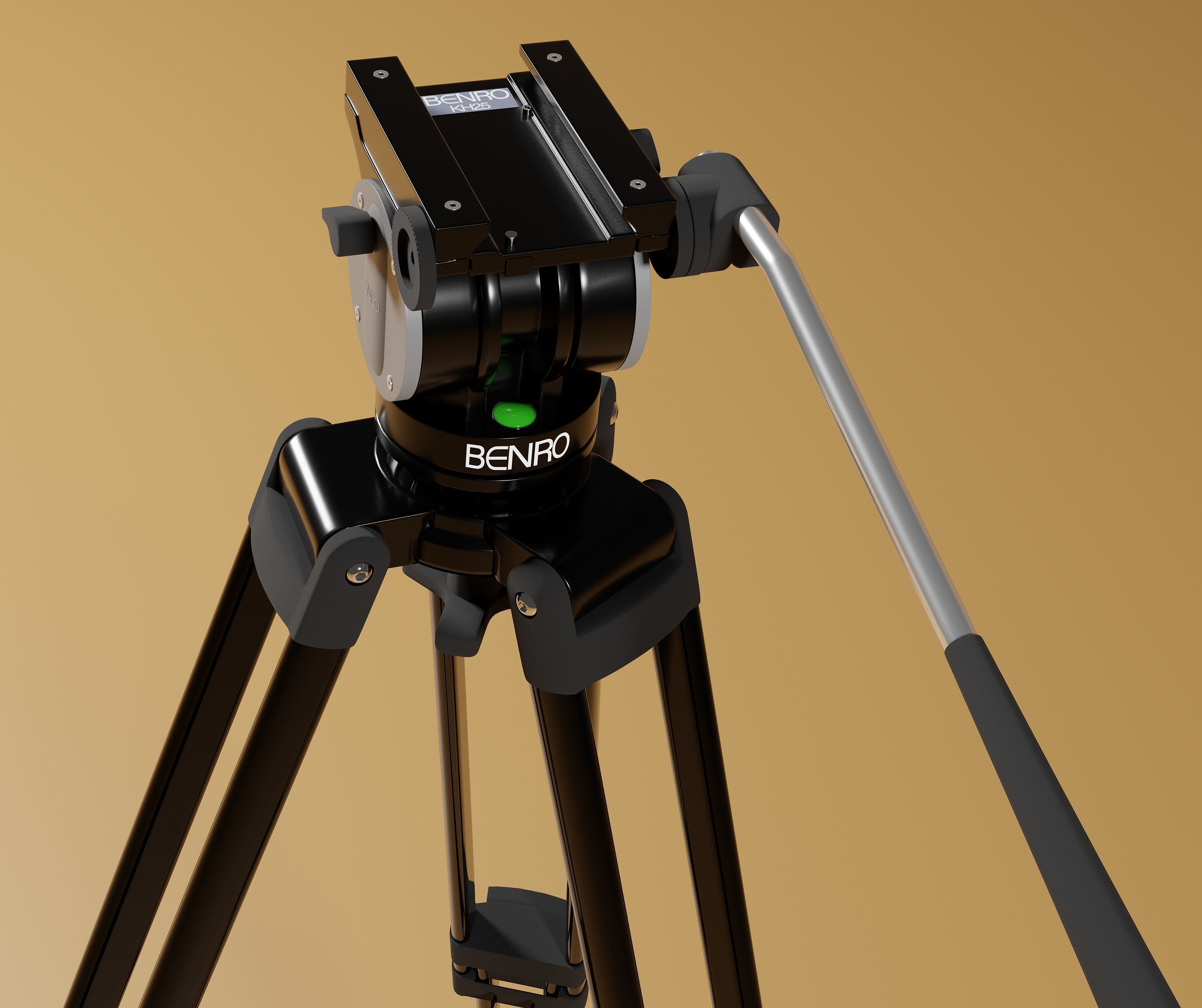 BENRO KH25RM Video Tripod  3D model_1