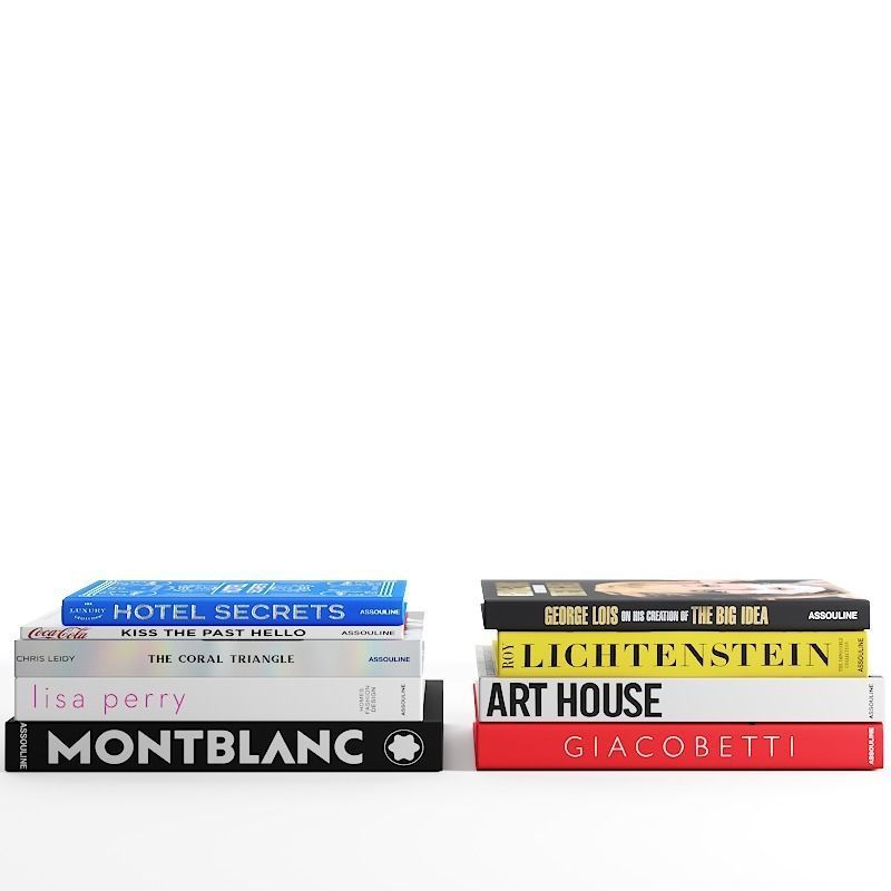 032 Decorative books set 03 fashion 00 3D model_1