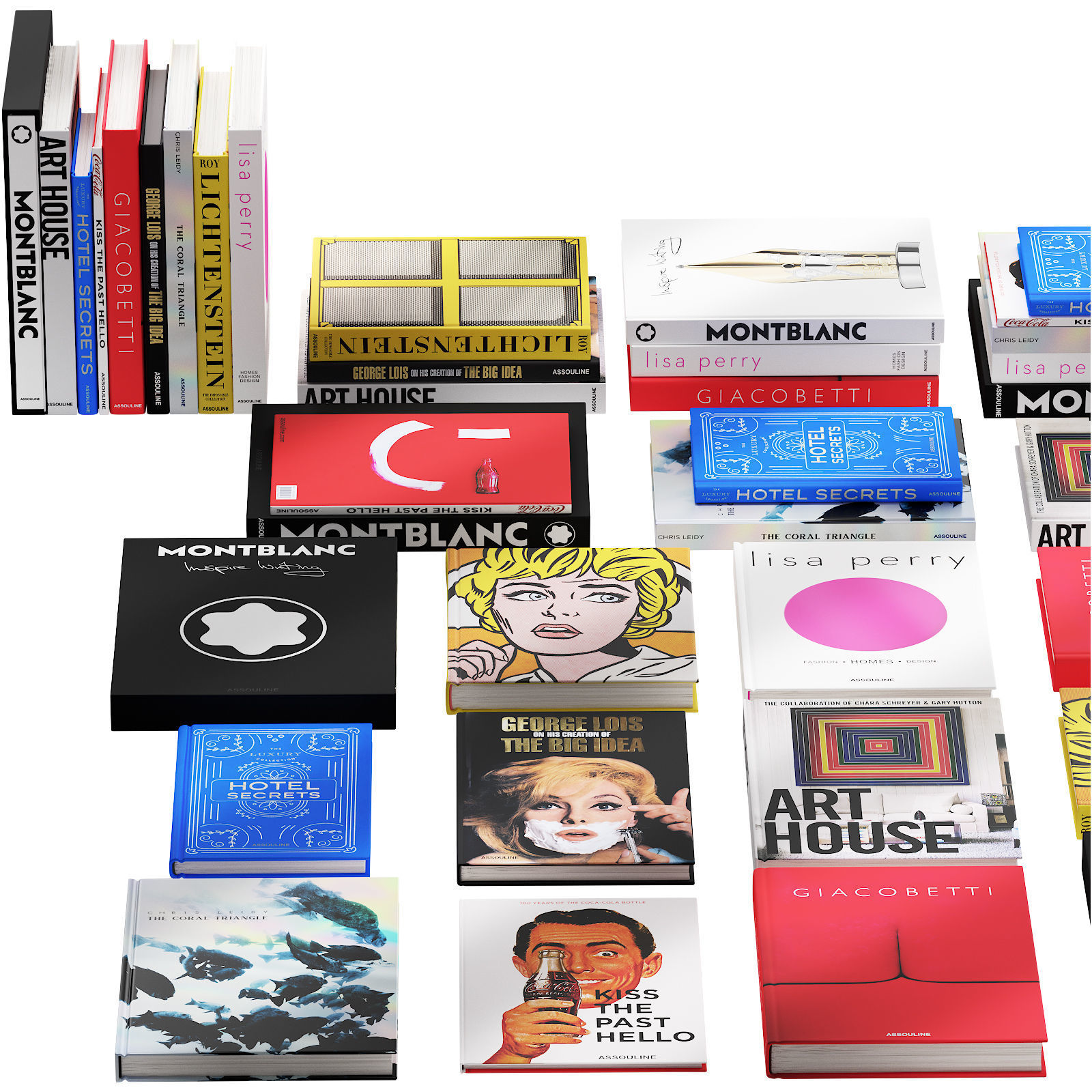 032 Decorative books set 03 fashion 00 3D model_5