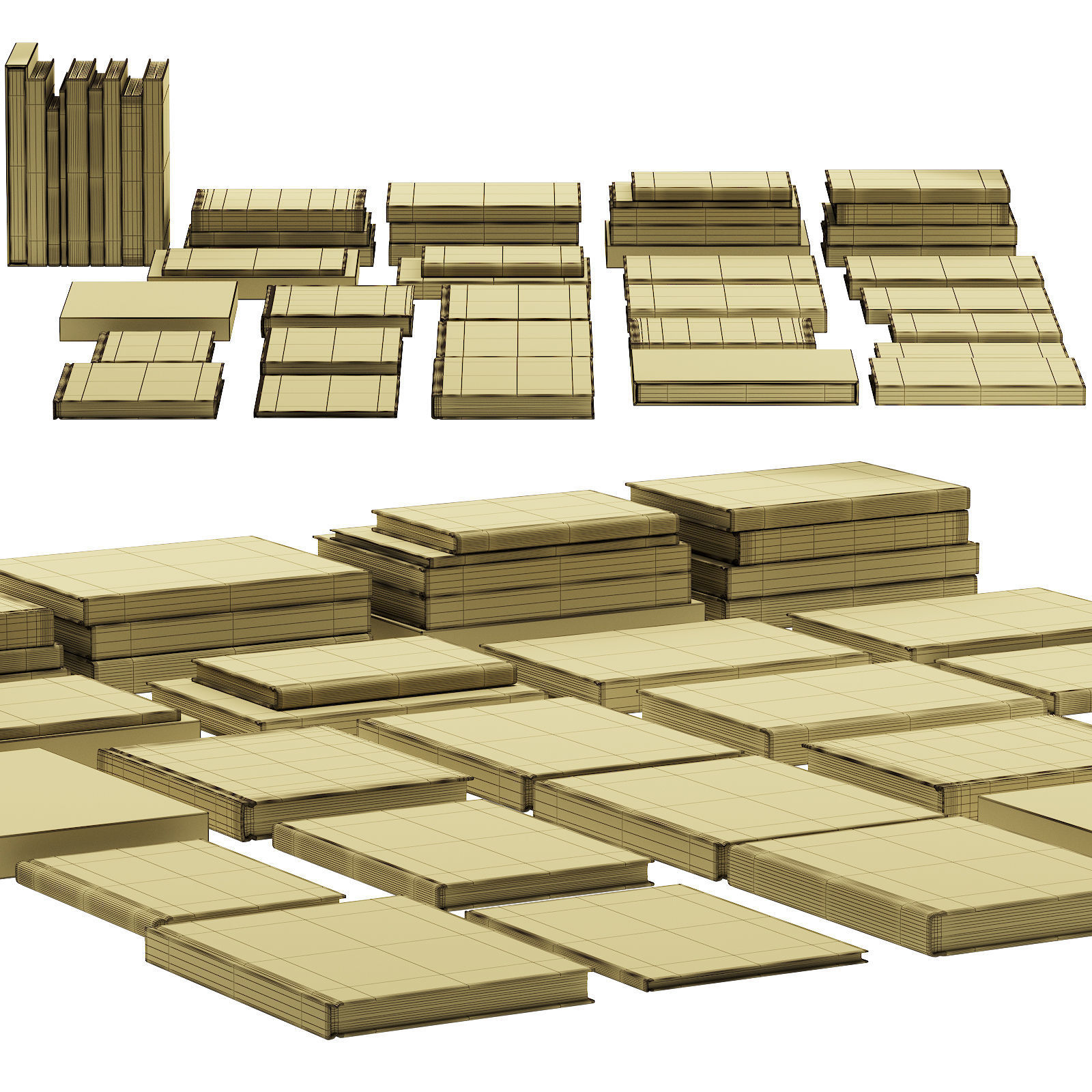 032 Decorative books set 03 fashion 00 3D model_14