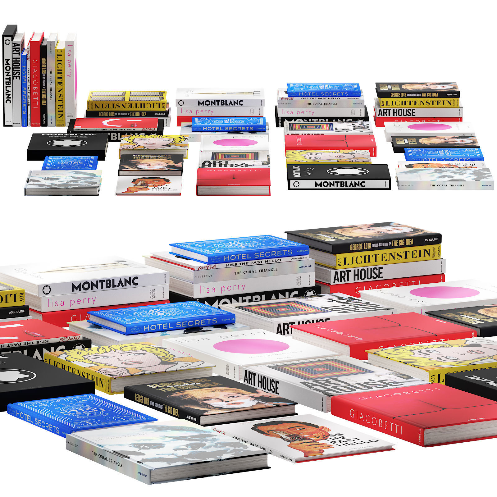 032 Decorative books set 03 fashion 00 3D model_10