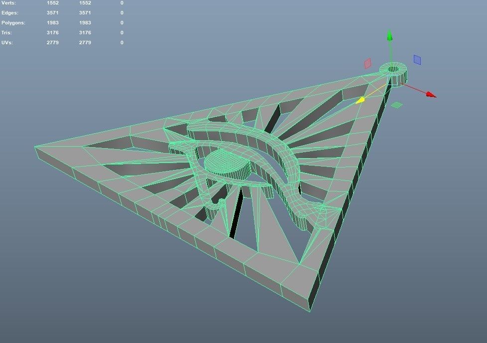 Eye of Ra Pendant 3D model_1