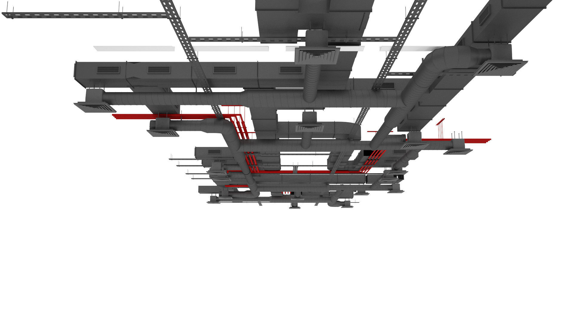 Ventilation system set 3D model_2