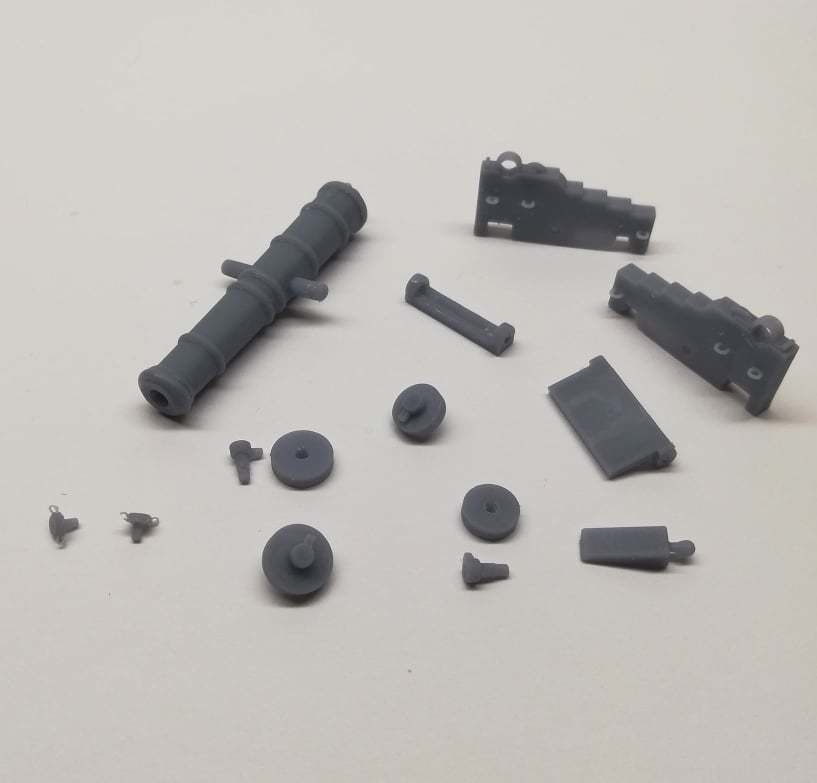 3d printable old english ship cannon 3D print model_3