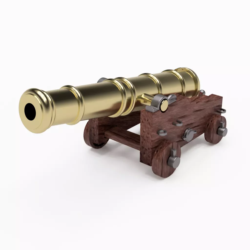 3d printable old english ship cannon 3D print model_0
