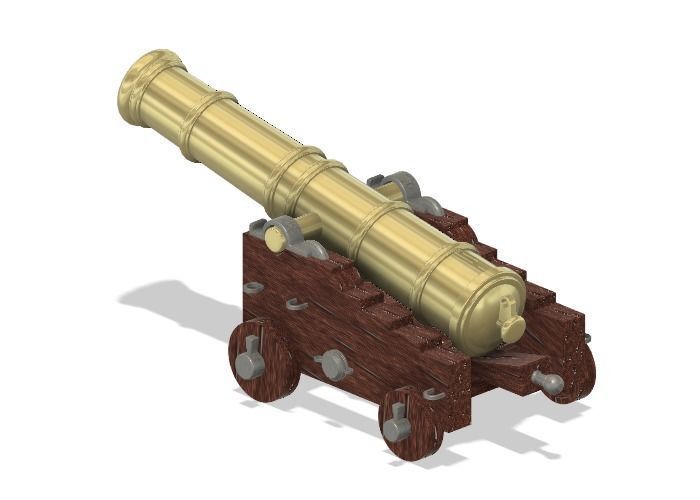 3d printable old english ship cannon 3D print model_11