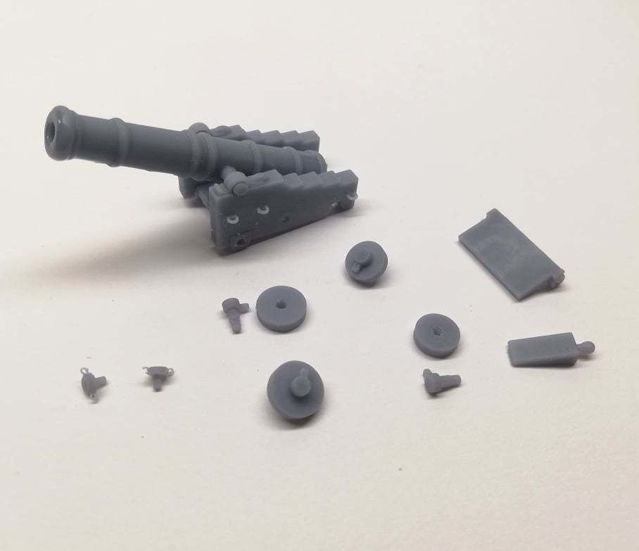 3d printable old english ship cannon 3D print model_2
