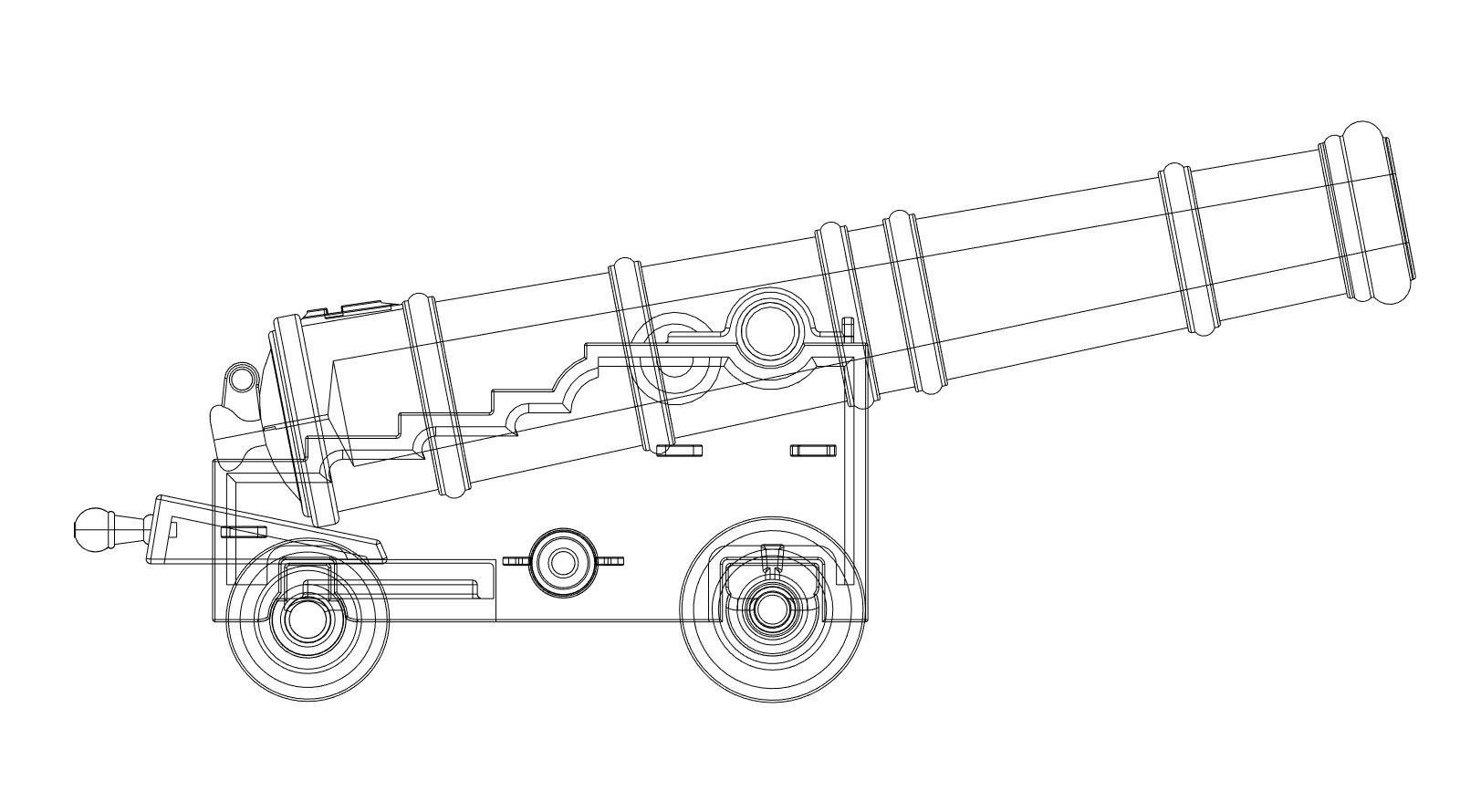 3d printable old english ship cannon 3D print model_7