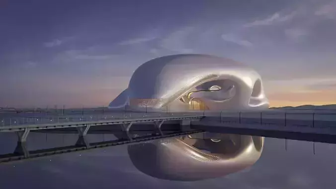 Futuristic building 39 3D model