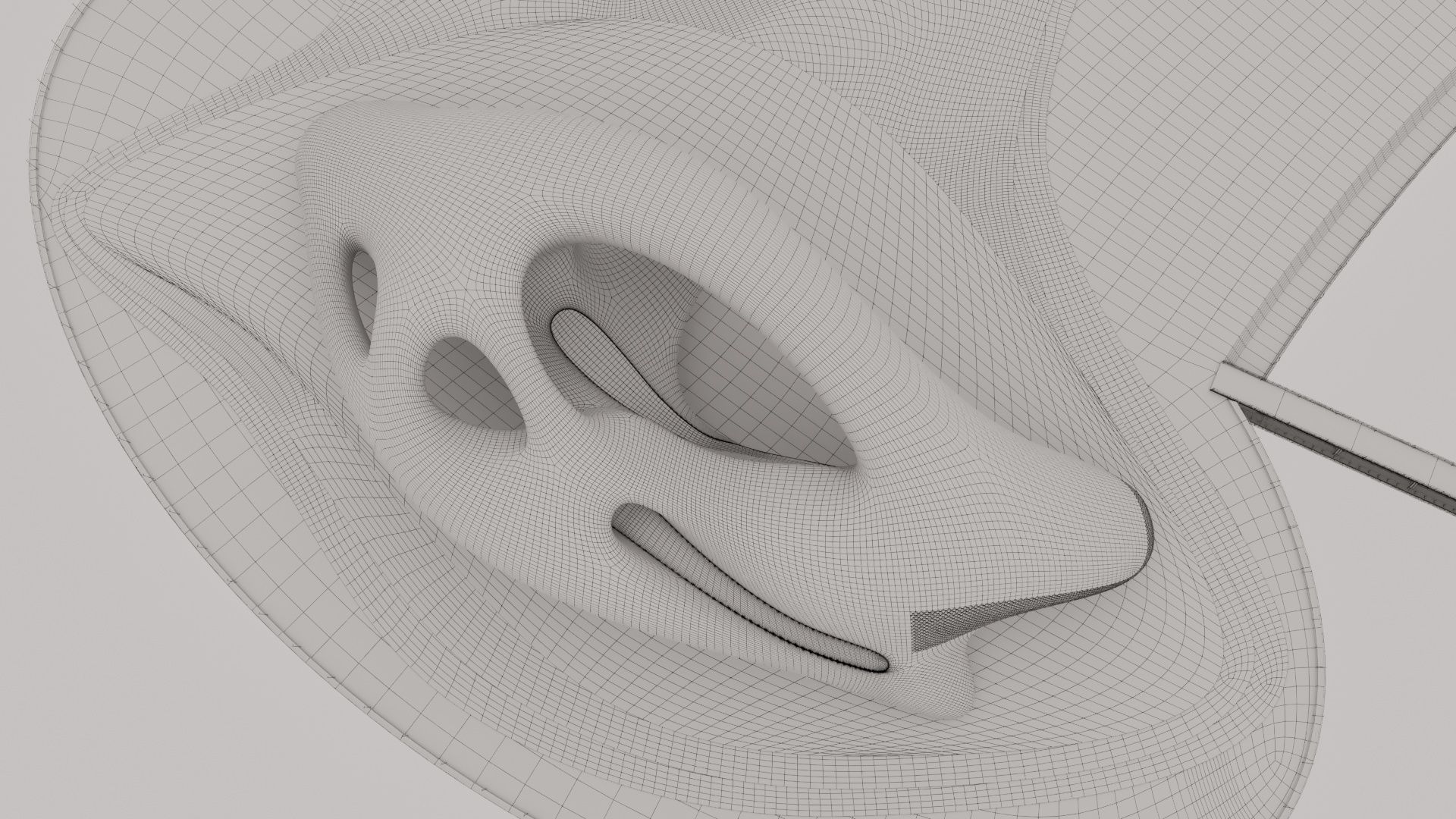 Futuristic building 39 3D model_4