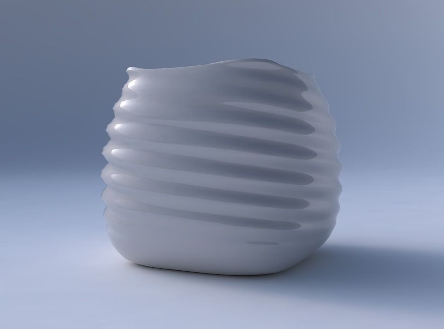 Bowl semi-quadraticwith relaxed large twists 3D print model_4