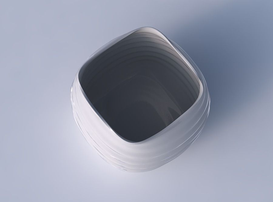 Bowl semi-quadraticwith relaxed large twists 3D print model_2