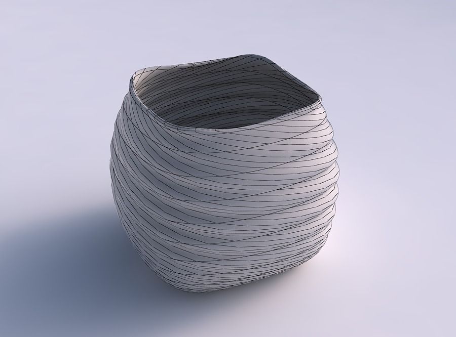 Bowl semi-quadraticwith relaxed large twists 3D print model_5