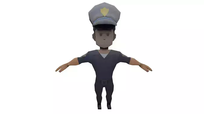Police Man - Low Poly
