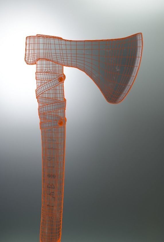 Stylized battle ax PBR low-poly Low-poly 3D model_6