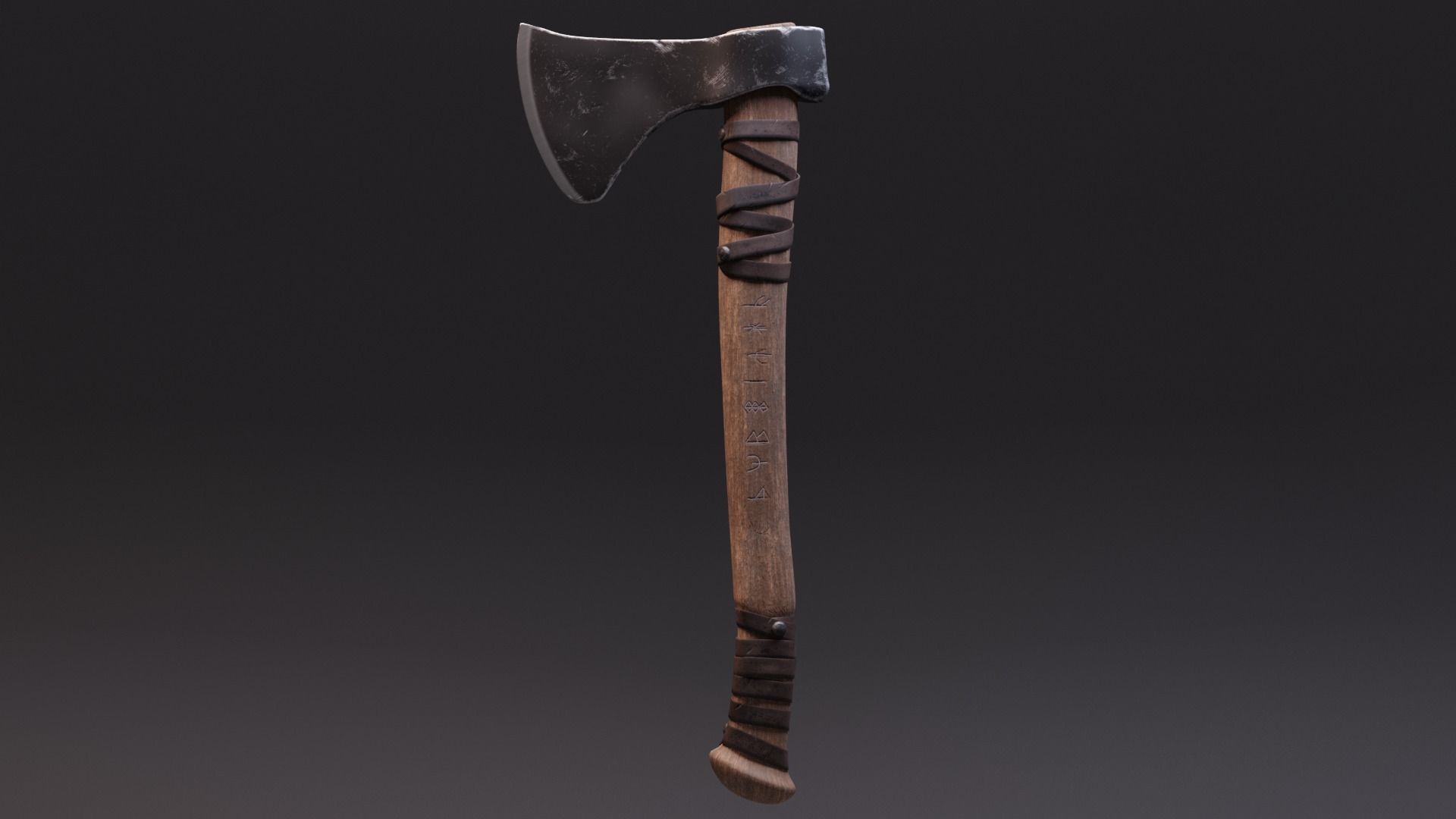 Stylized battle ax PBR low-poly Low-poly 3D model_5