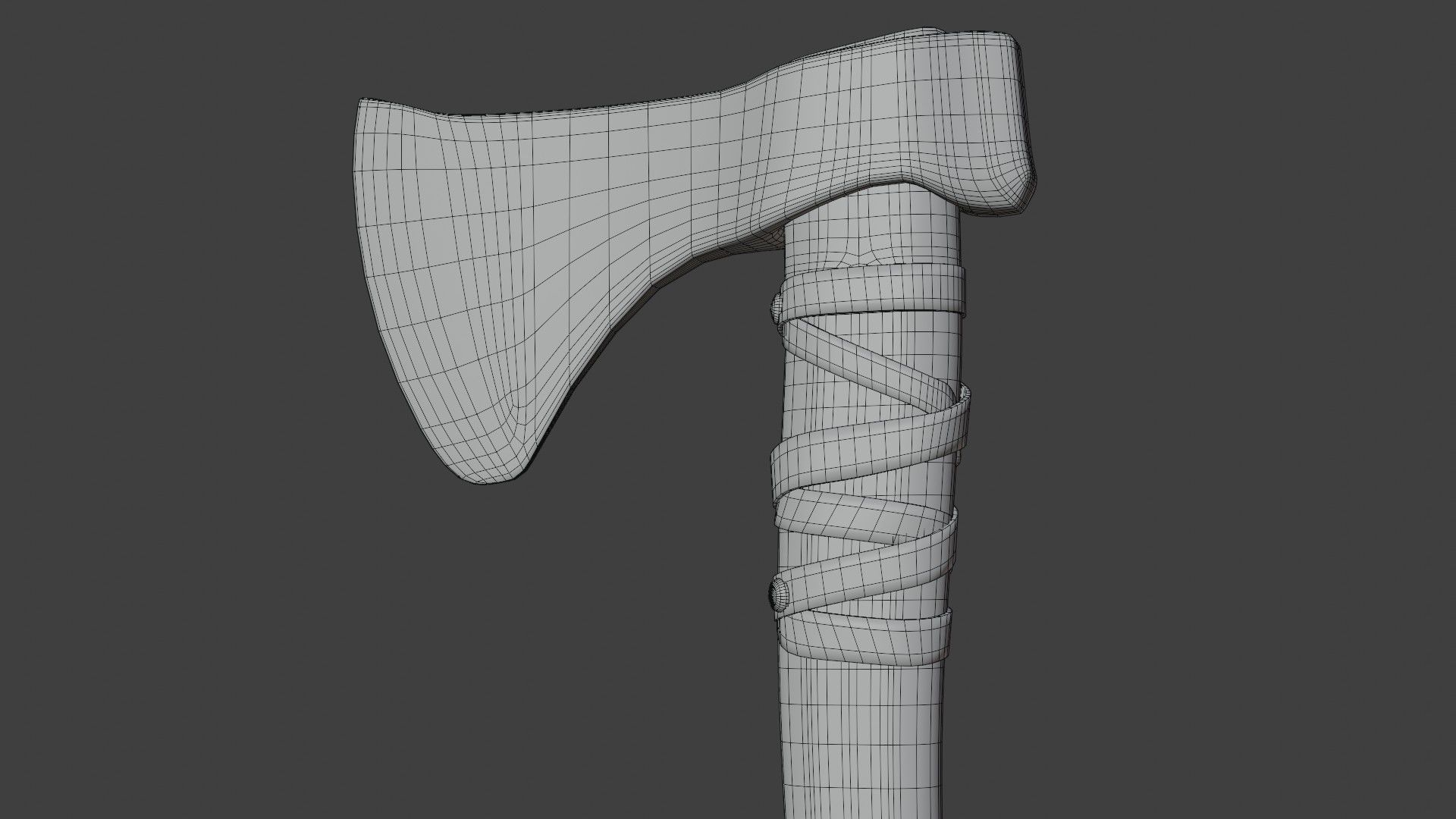 Stylized battle ax PBR low-poly Low-poly 3D model_8