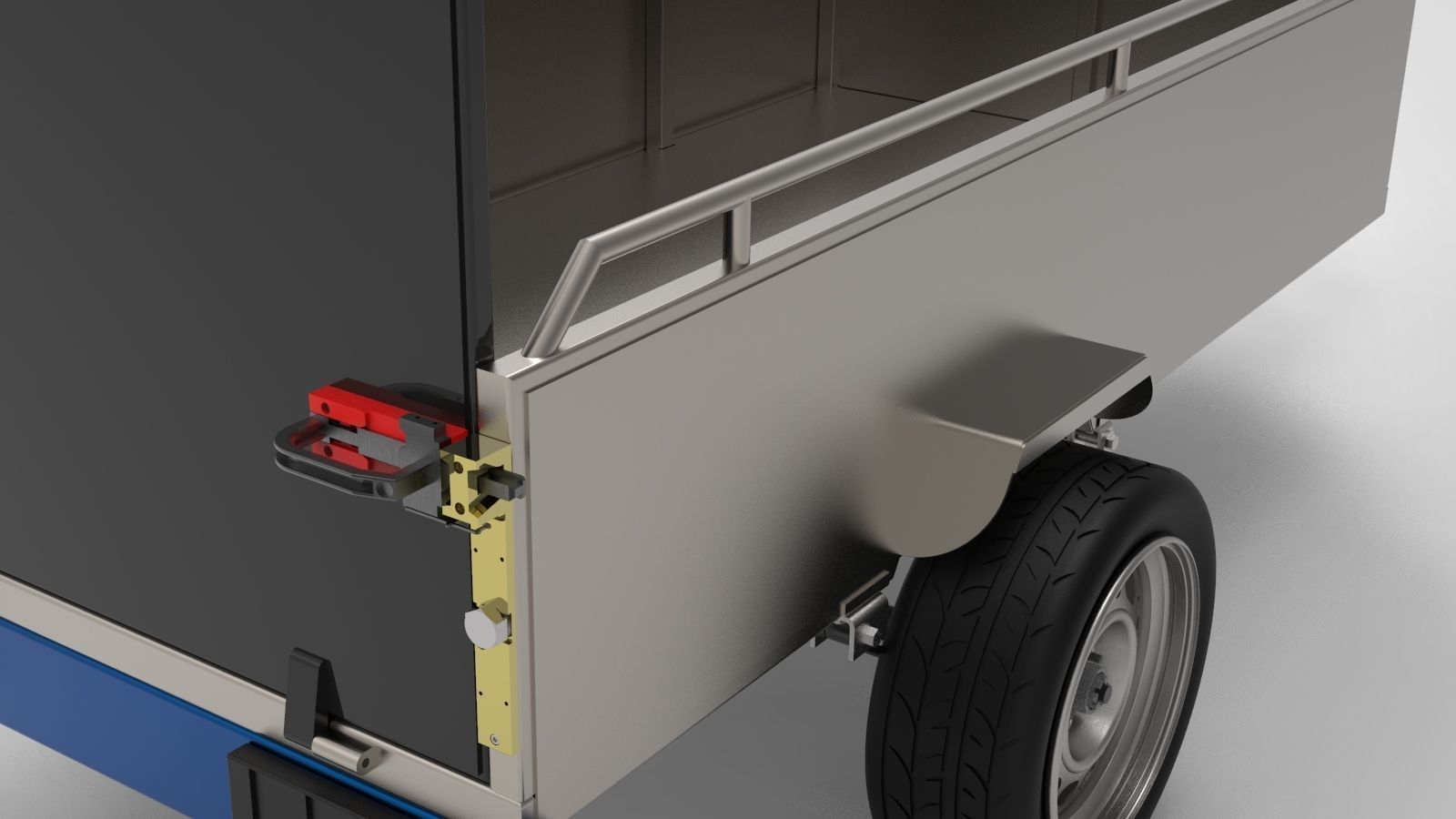  Car Trailer Free 3D model_3