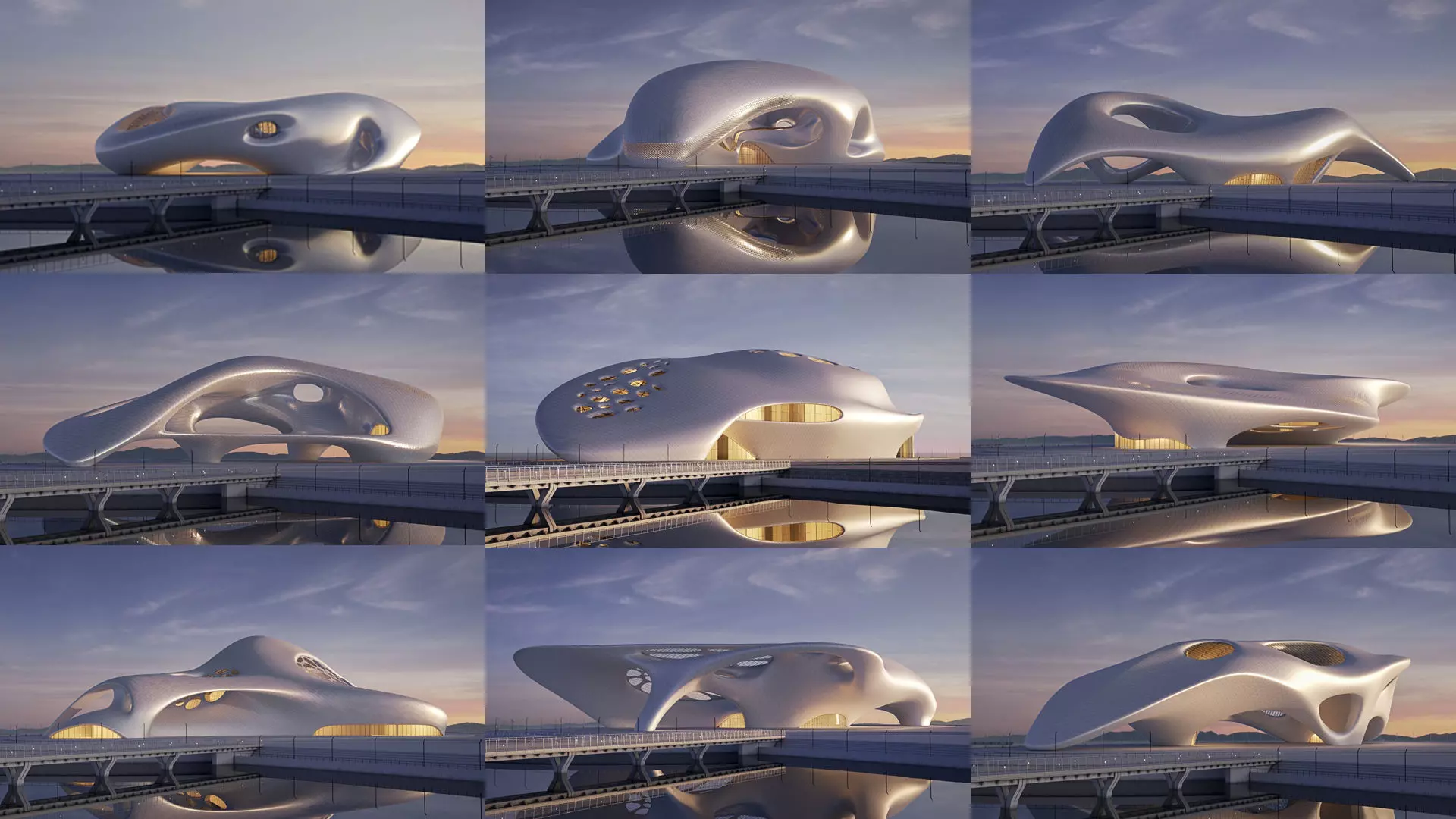 Futuristic building collection 9x 4 _0