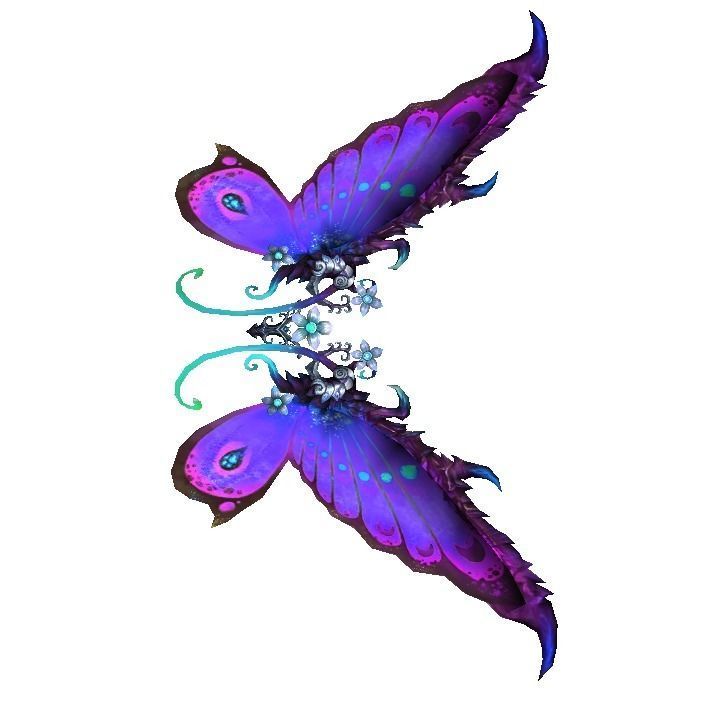 Butterfly-1 Wing Low-poly 3D model_1