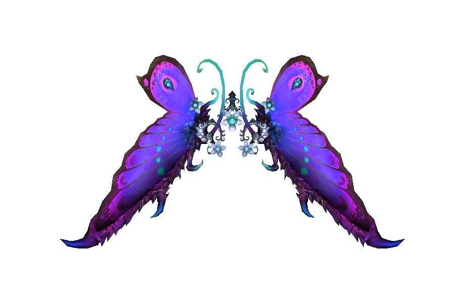 Butterfly-1 Wing Low-poly 3D model_2