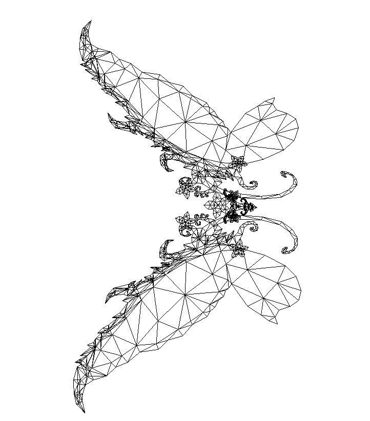 Butterfly-1 Wing Low-poly 3D model_7