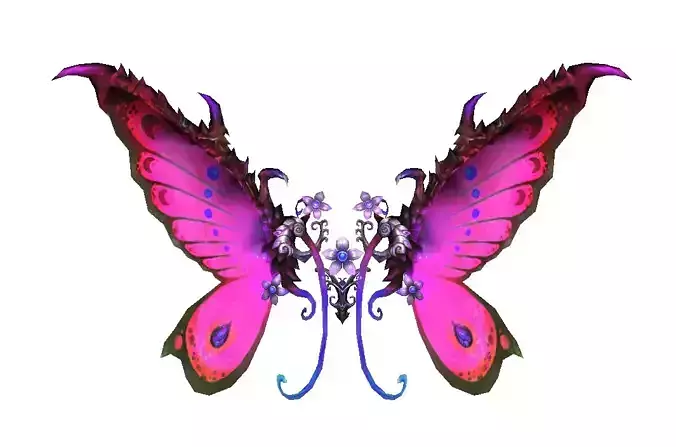 Butterfly-2 Wing Low-poly 3D model