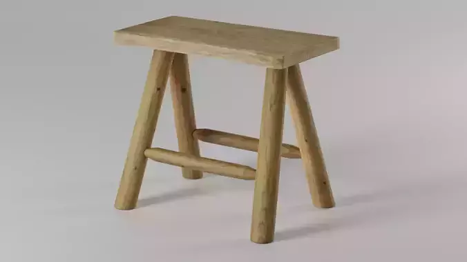 Stool Wood Tree Trunk 