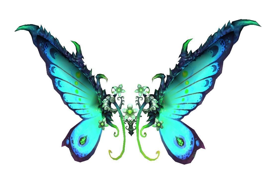Butterfly-3 Wing Low-poly 3D model_8