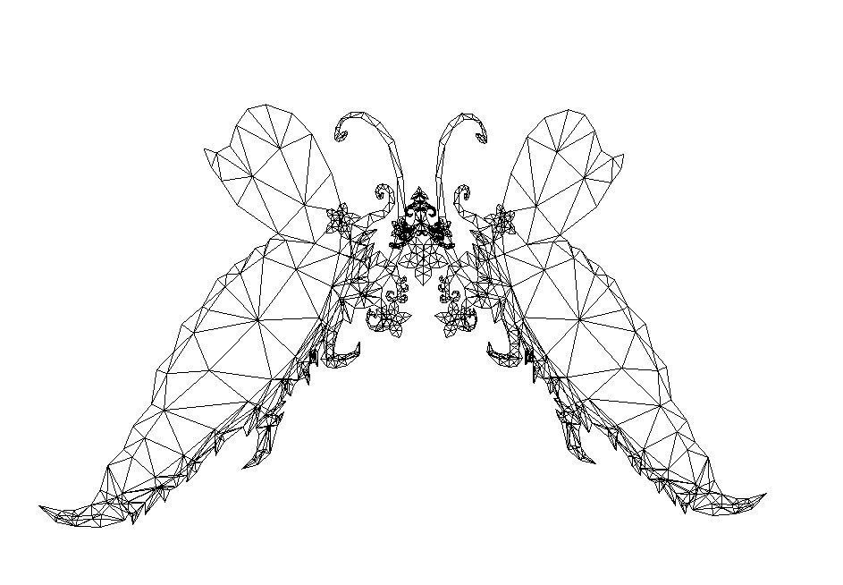 Butterfly-3 Wing Low-poly 3D model_21