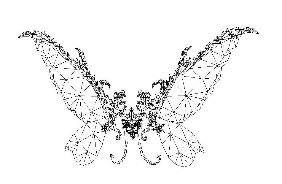 Butterfly-3 Wing Low-poly 3D model_4