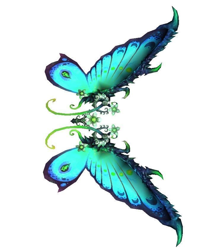 Butterfly-3 Wing Low-poly 3D model_1