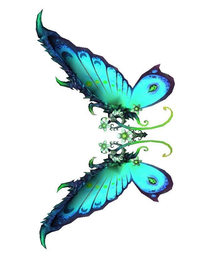 Butterfly-3 Wing Low-poly 3D model_3