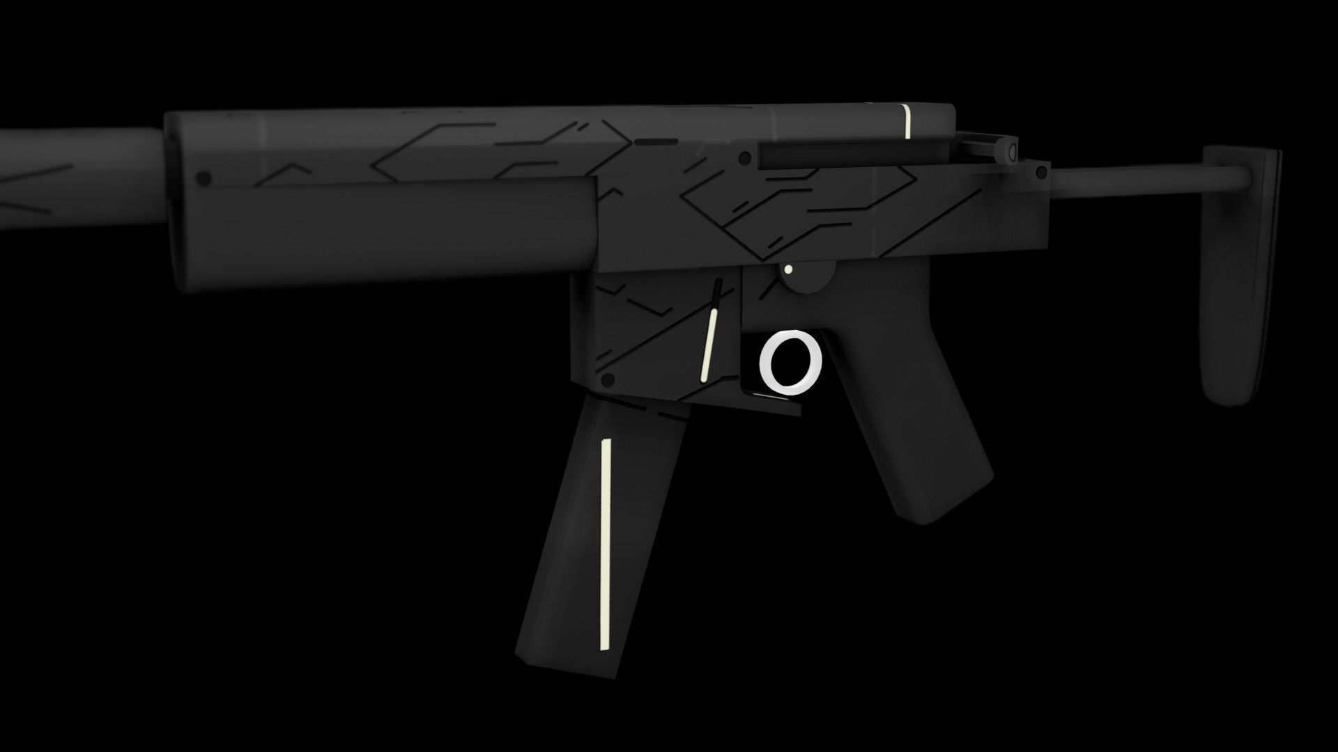 Valorant Minima Spectre FAN MADE Low-poly 3D model_4