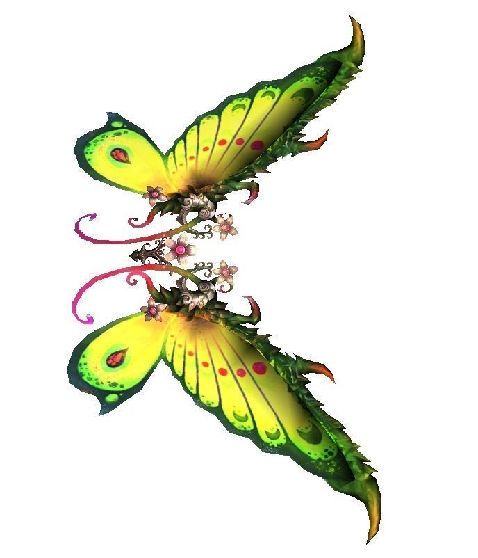 Butterfly-4 Wing Low-poly 3D model_1