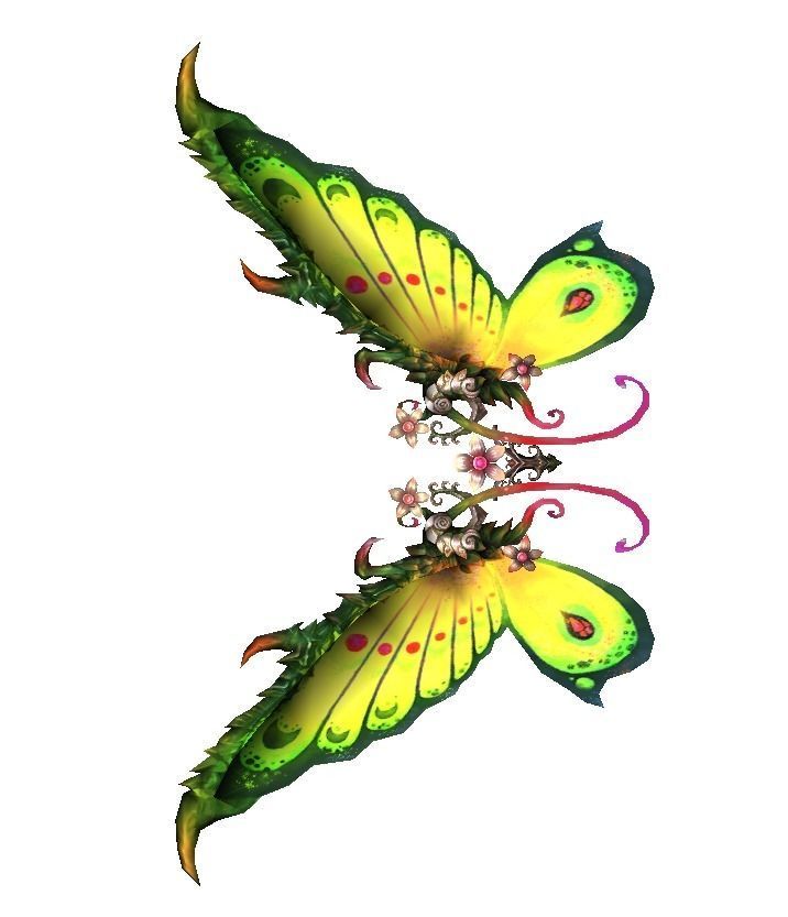 Butterfly-4 Wing Low-poly 3D model_3