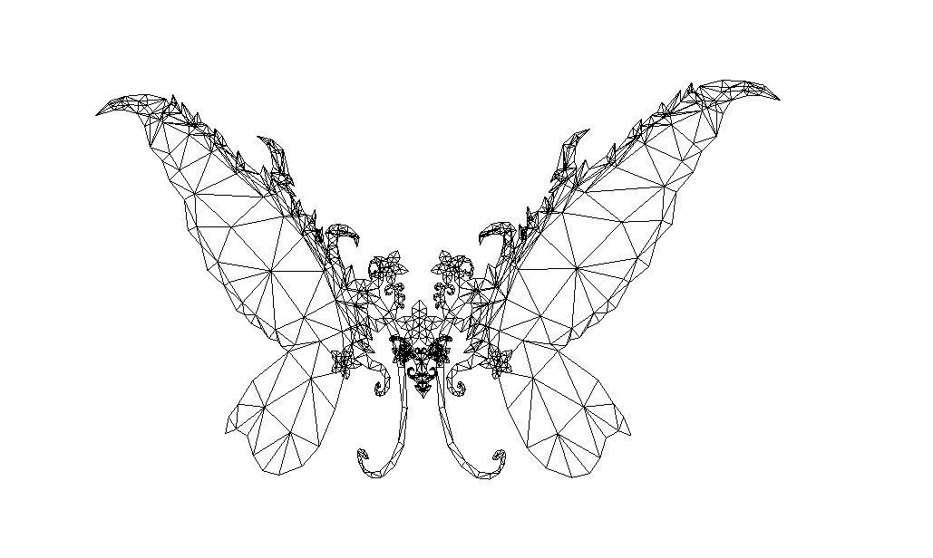 Butterfly-4 Wing Low-poly 3D model_13