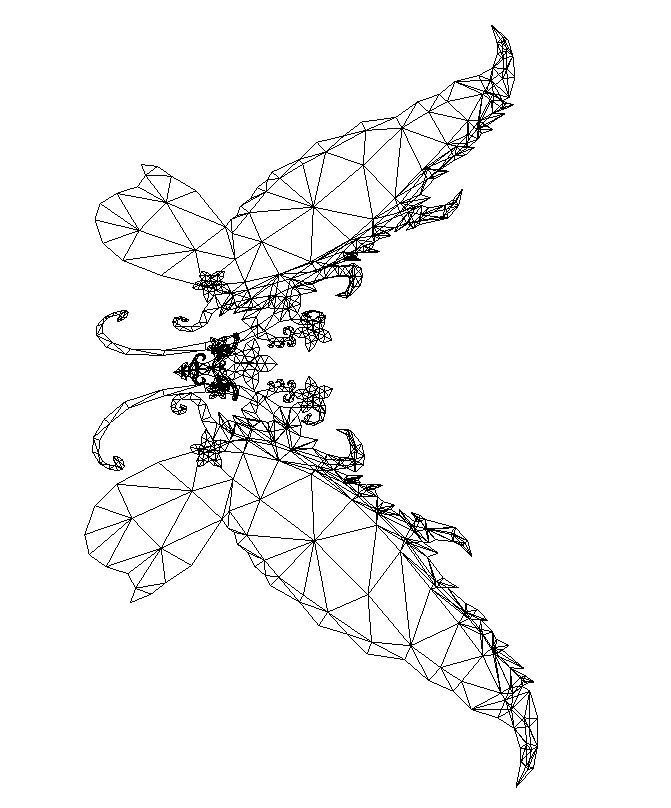 Butterfly-4 Wing Low-poly 3D model_14