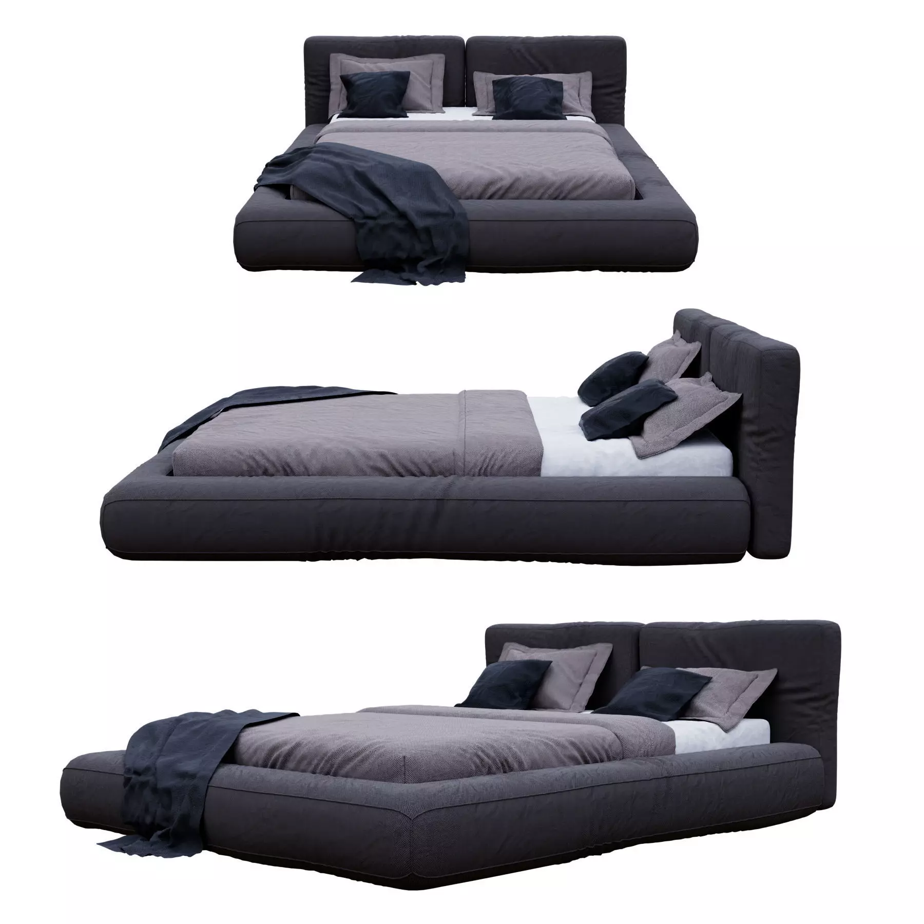 Bed C bedroom furniture sets home Free 3D model