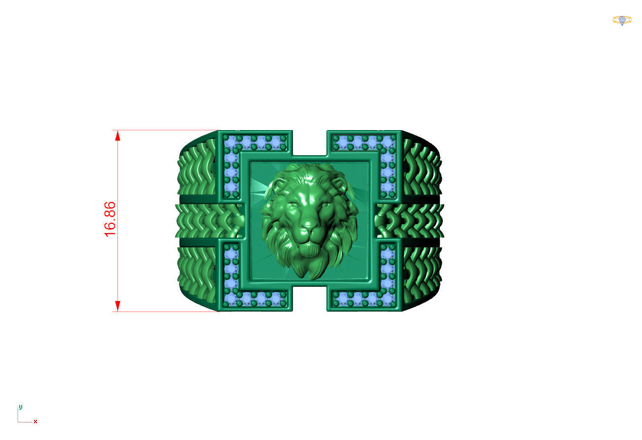 Anel masculino  3D print model_2