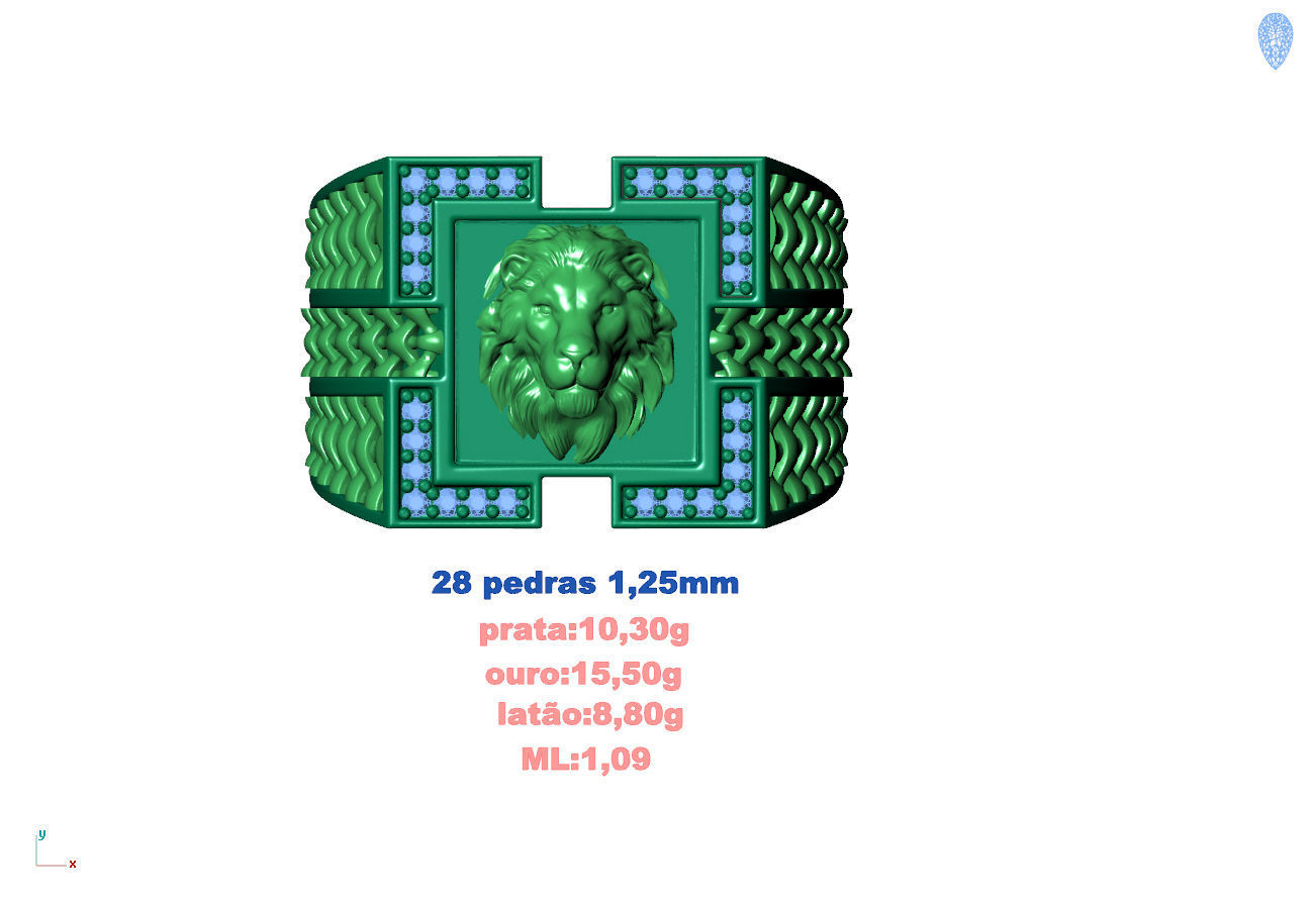 Anel masculino  3D print model_7