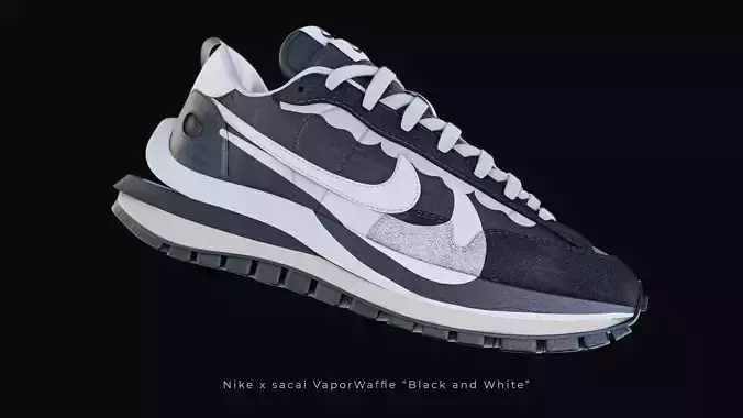 Nike x sacai VaporWaffle Black and White